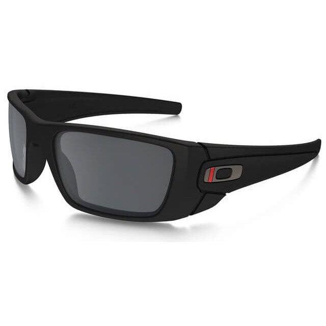Oakley SI Thin Red Line Fuel Cell Sunglasses with Satin Black Frame and Black Iridium Lens OO9096-I060