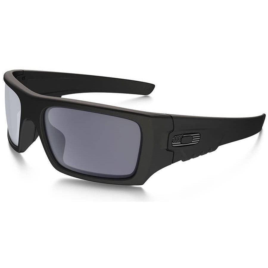 Oakley SI Ballistic Det Cord Sunglasses Matte Black Tonal Flag Frame Grey Lens OO9253-10