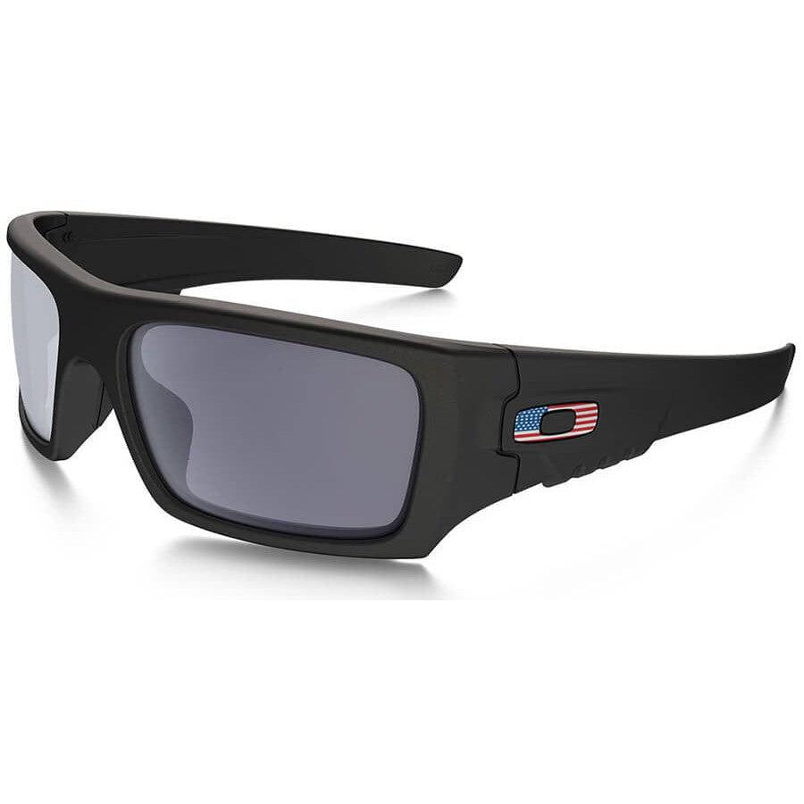 Oakley SI Ballistic Det Cord Sunglasses Matte Black USA Flag Frame Grey Lens OO9253-11