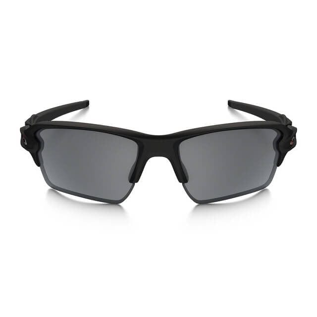 Oakley SI Thin Red Line Flak 2.0 XL Sunglasses with Satin Black Frame and Black Iridium Lens - Front
