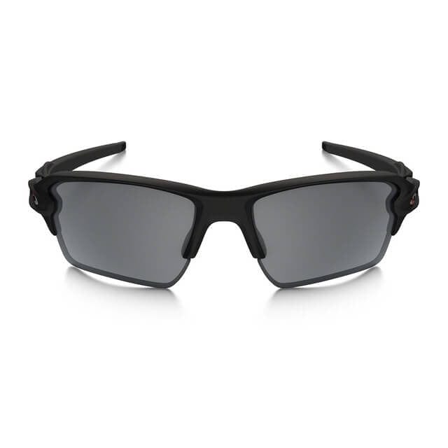 Oakley SI Thin Red Line Flak 2.0 XL Sunglasses with Satin Black Frame and Black Iridium Lens - Front