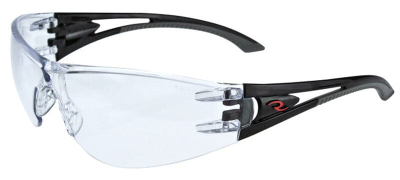 Radians Optima Safety Glasses with Black Frame and Clear IQUITY Anti-Fog Lens