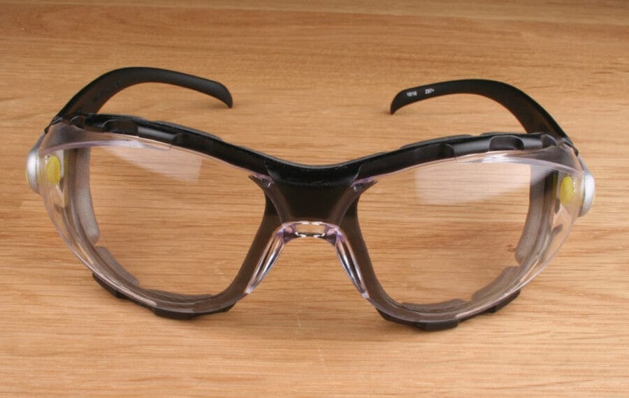 Elvex Pacaya LYVIZ Safety Glasses with Black Frame and Clear Anti-Fog Lens - Front