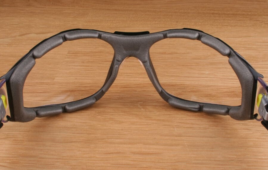 Elvex Pacaya LYVIZ Safety Glasses with Black Frame and Clear Anti-Fog Lens - Foam Close Up