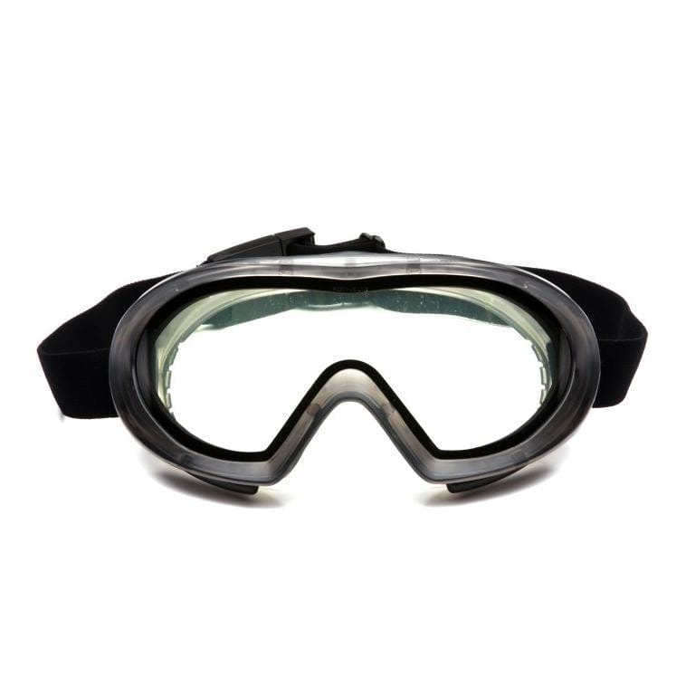 Pyramex Capstone Safety Goggles Gray Frame Dual Clear Anti-Fog Lens