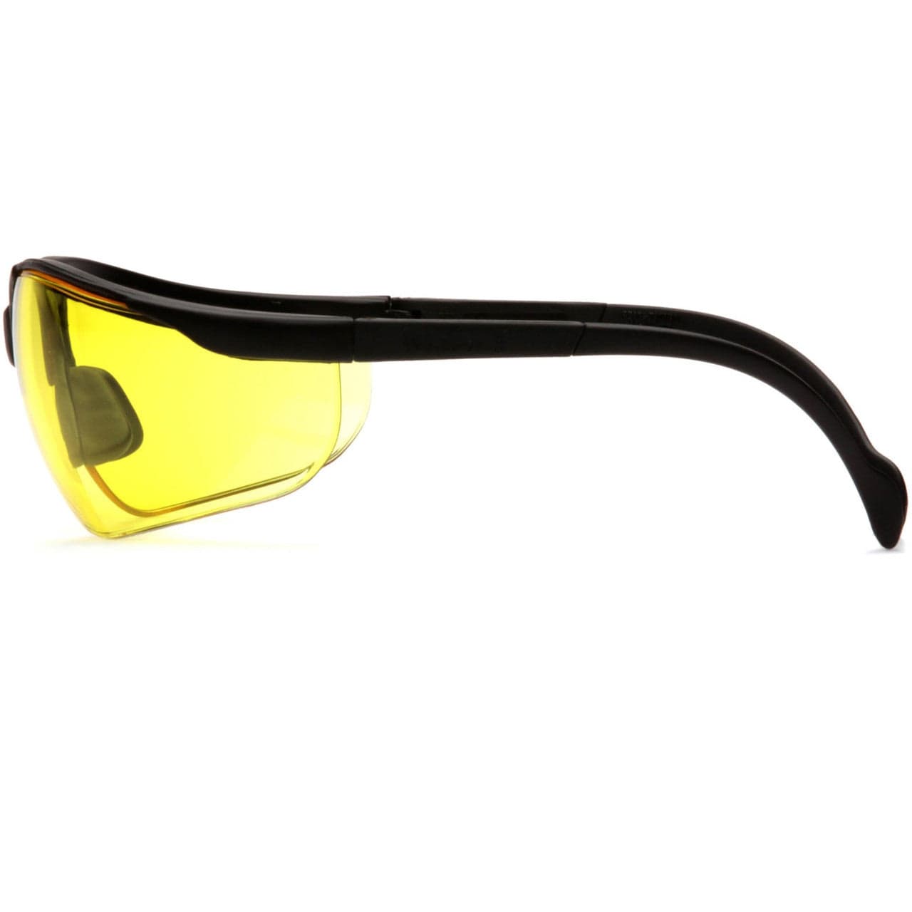 Pyramex Venture 2 Safety Glasses Black Frame Amber Lens SB1830S Side View