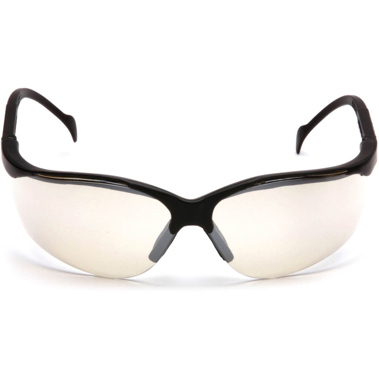 Pyramex Venture 2 Safety Glasses Black Frame Indoor/Outdoor Lens SB1880S Front View
