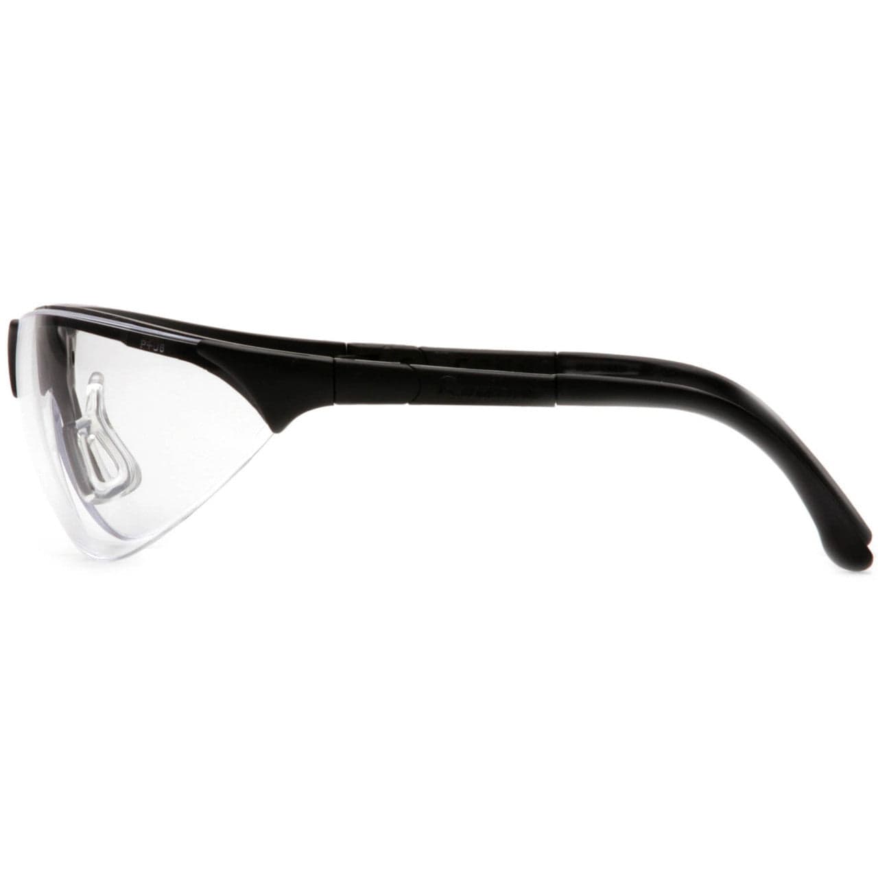 Pyramex Rendezvous Safety Glasses Black Frame Clear Lens SB2810S Side