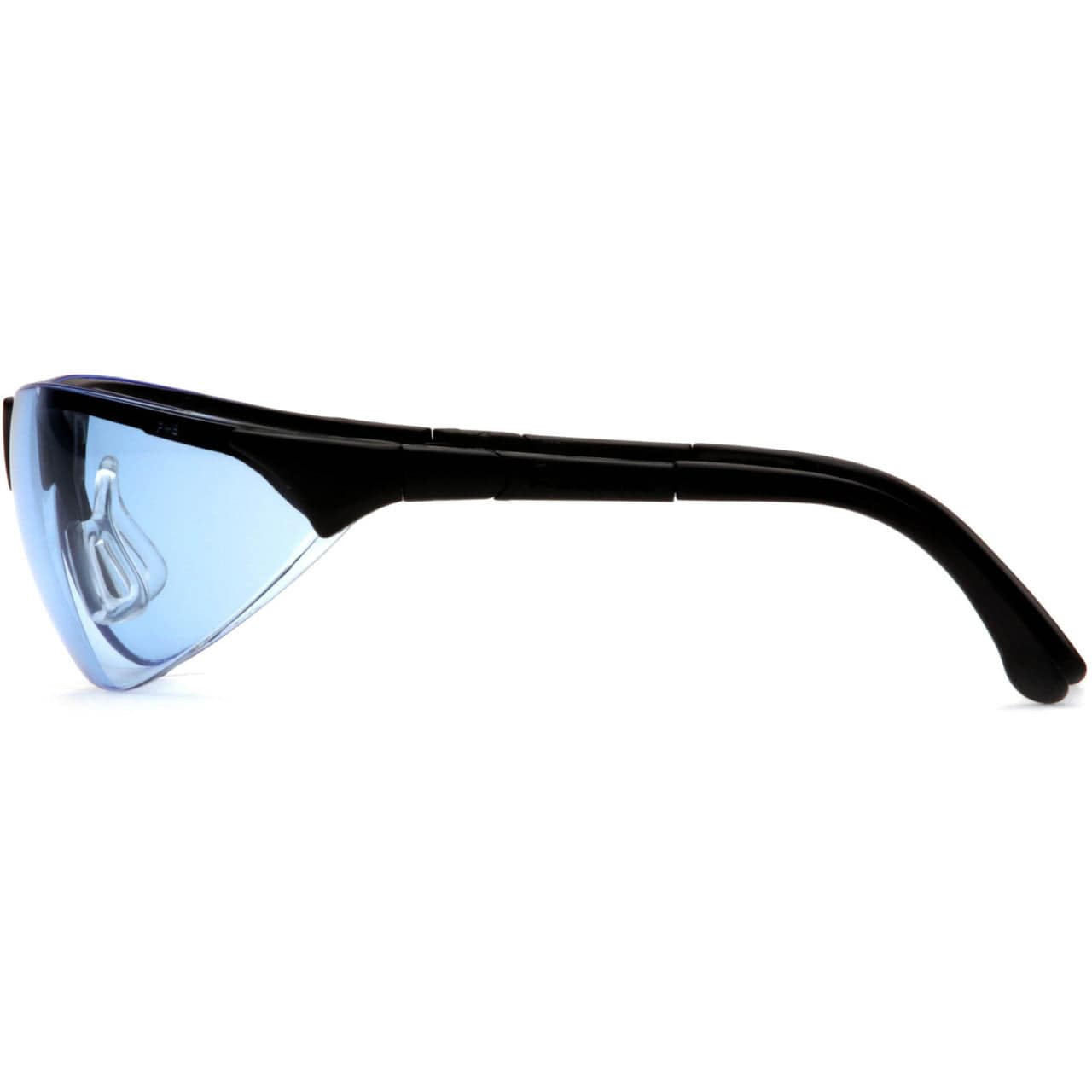 Pyramex Rendezvous Safety Glasses Black Frame Infinity Blue Lens SB2860S Side