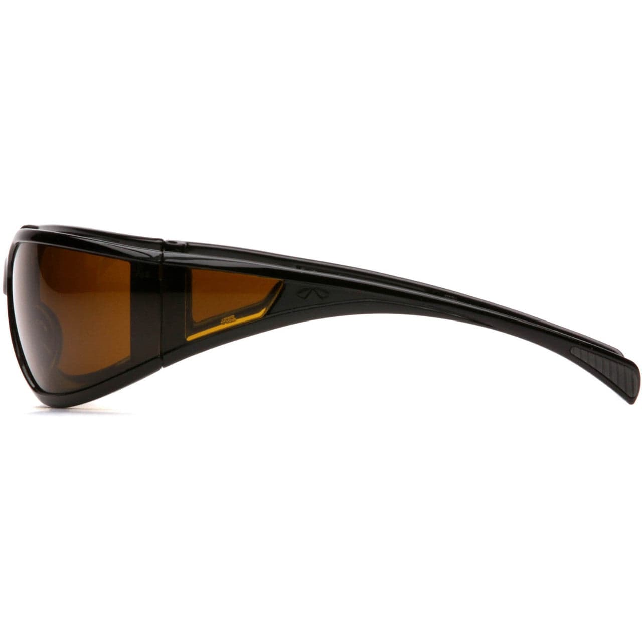 Pyramex Exeter Safety Glasses with Black Frame and Amber Anti-Fog Lens SB5133DT Side