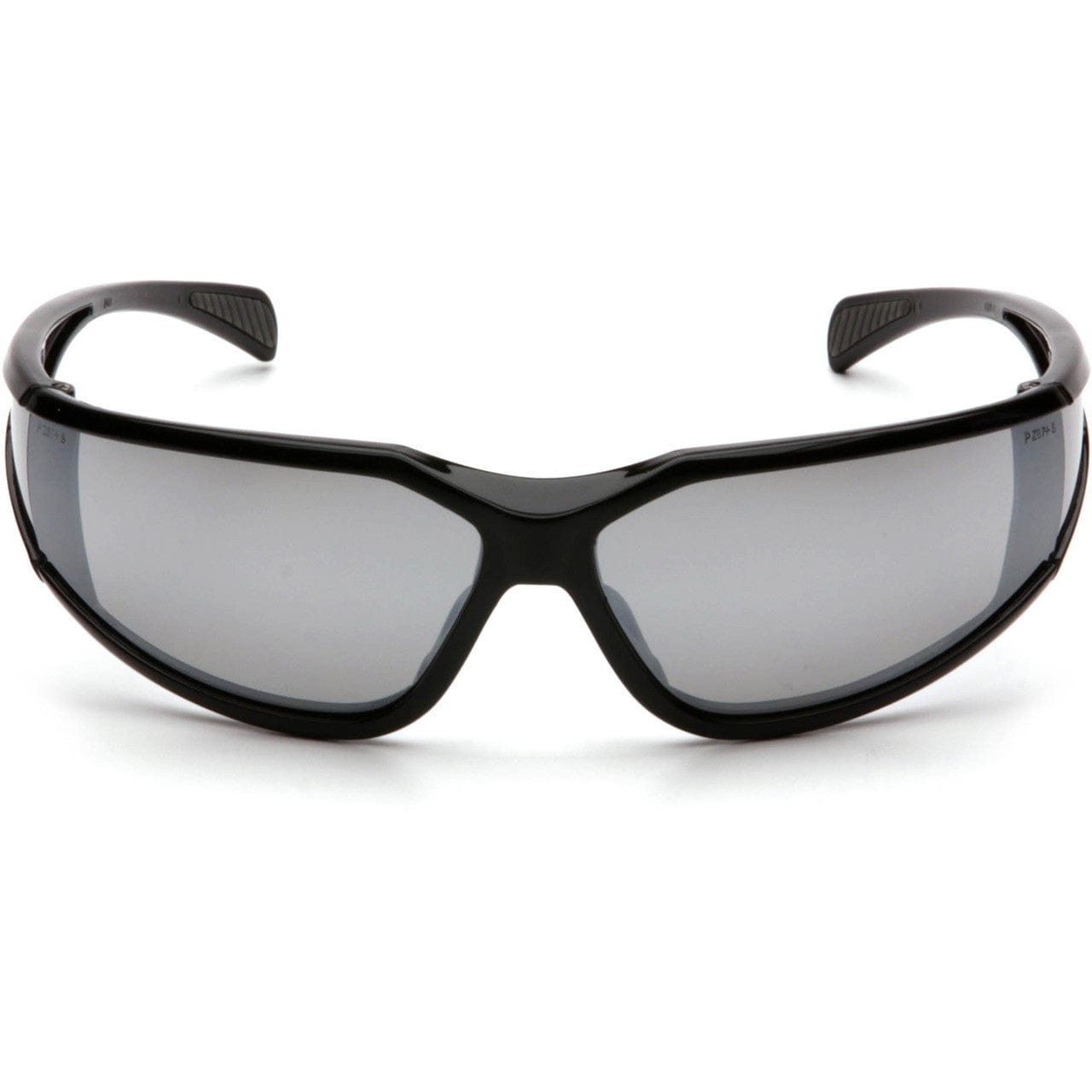 Pyramex Exeter Safety Glasses with Black Frame and Silver Mirror Anti-Fog Lens SB5170DT Front