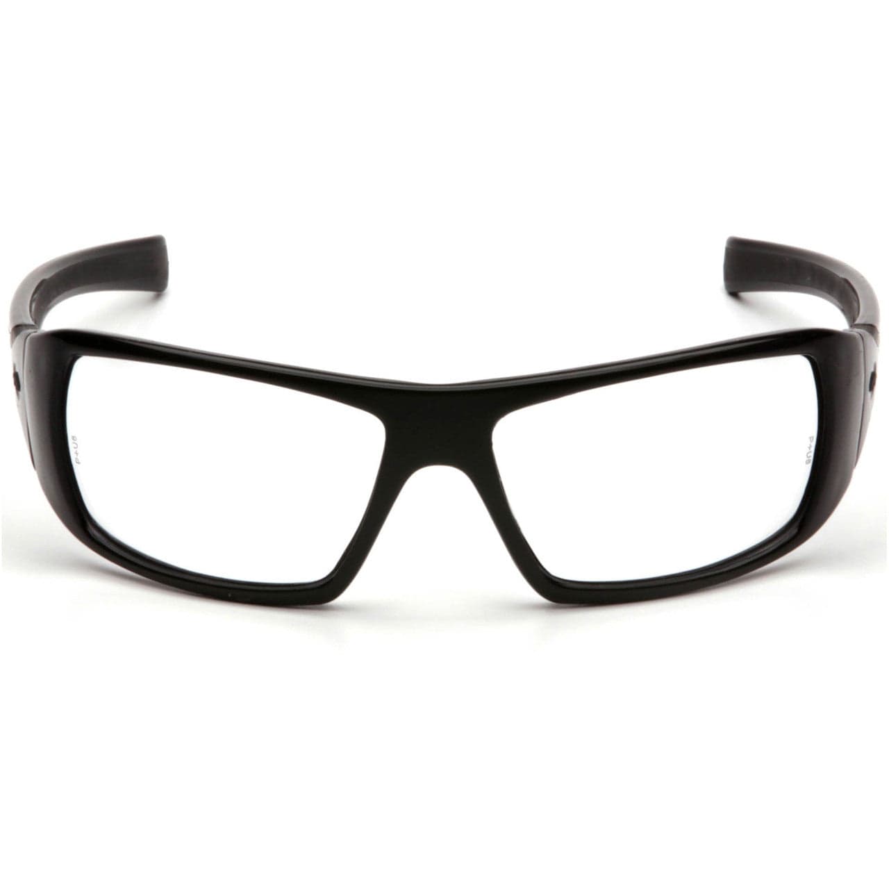Pyramex Goliath Safety Glasses with Black Frame and Clear Lens SB5610D Front View