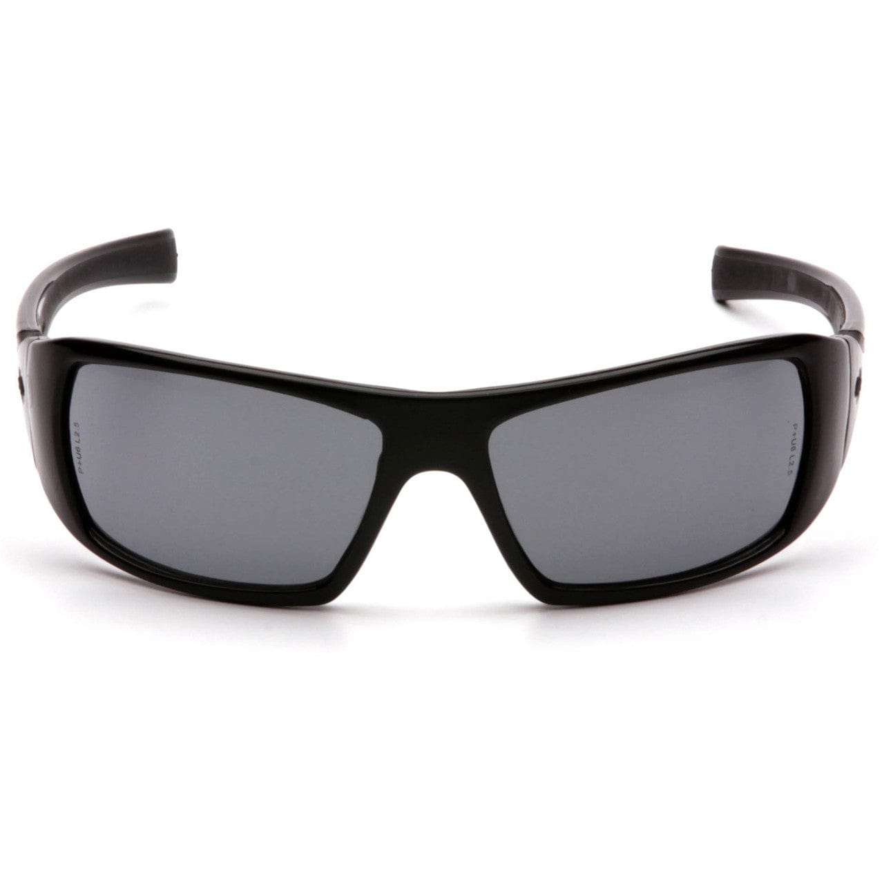 Pyramex Goliath Safety Glasses with Black Frame and Gray Lens SB5620D Front View