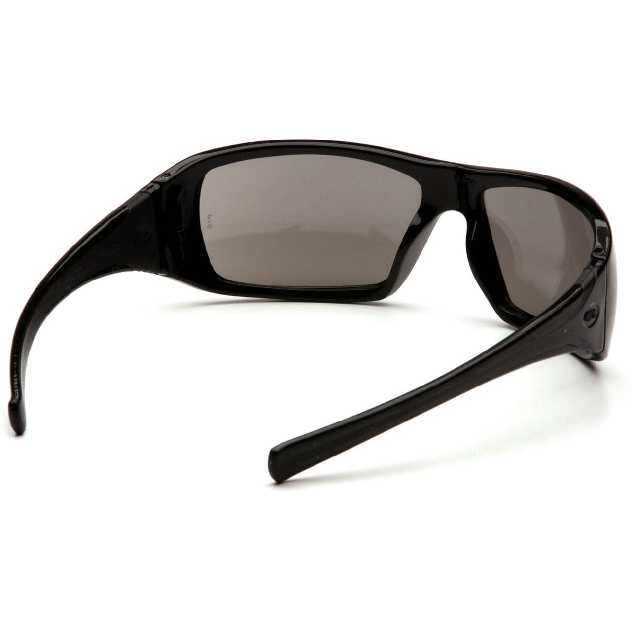 Pyramex Goliath Safety Glasses with Black Frame and Silver Mirror Lens SB5670D Inside View