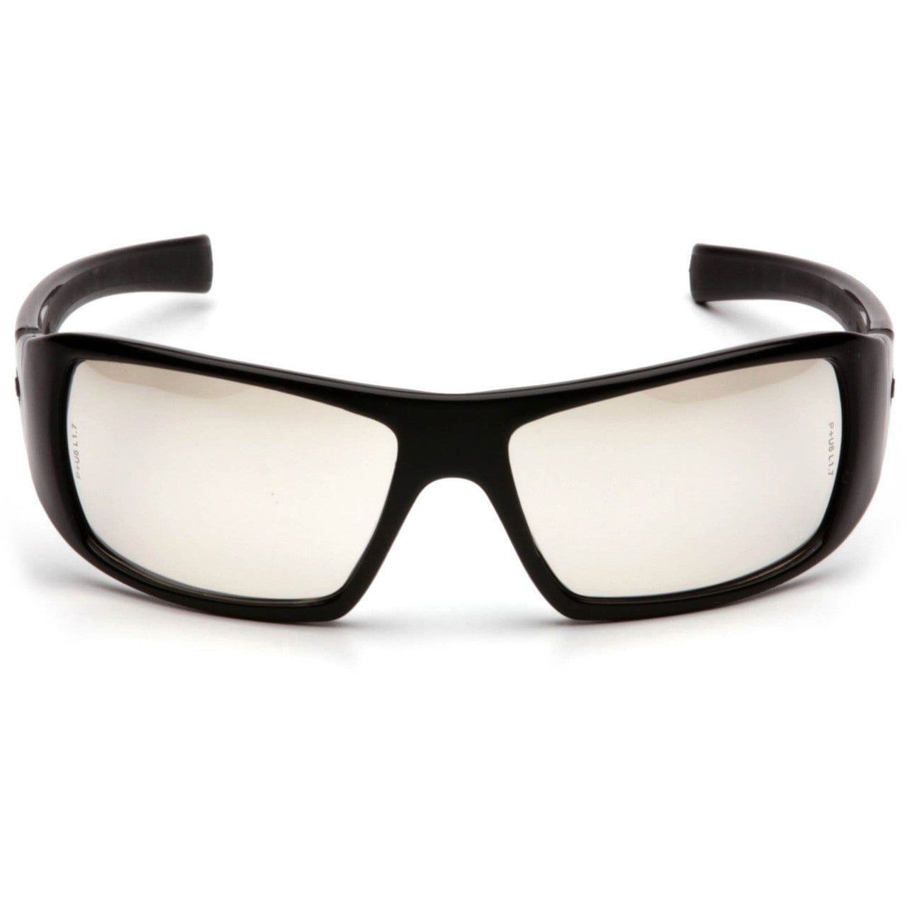 Pyramex Goliath Safety Glasses with Black Frame and Indoor/Outdoor Lens SB5680D Front View