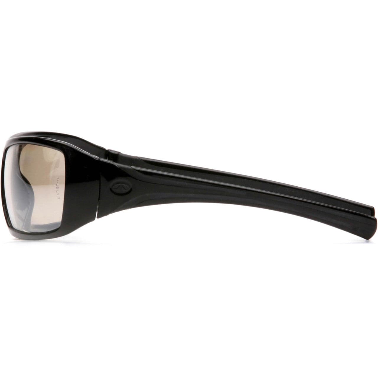 Pyramex Goliath Safety Glasses with Black Frame and Indoor/Outdoor Lens SB5680D Side View