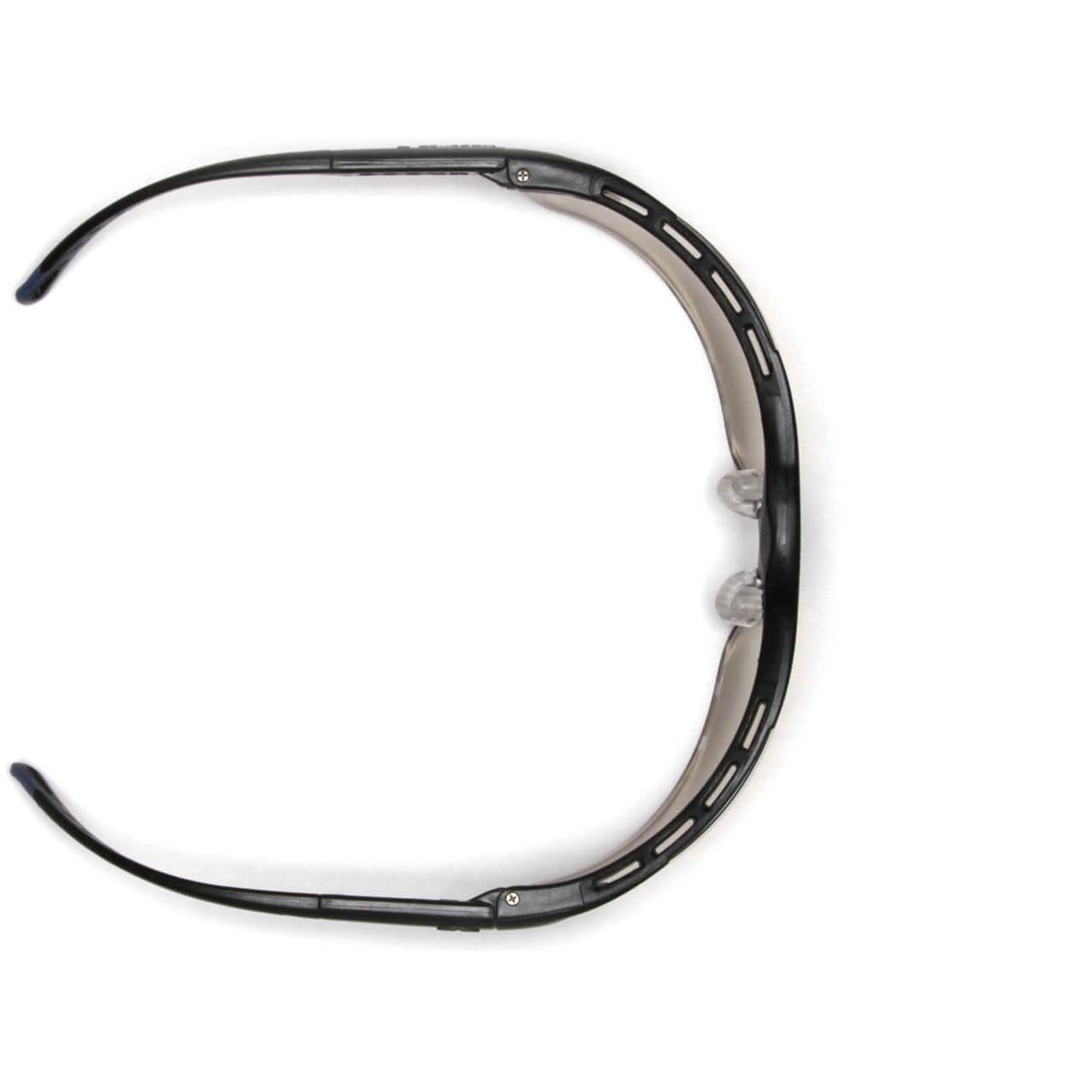 Pyramex Venture 3 Safety Glasses with Black Frame and Clear Anti-Fog Lens SB5710DT Top View