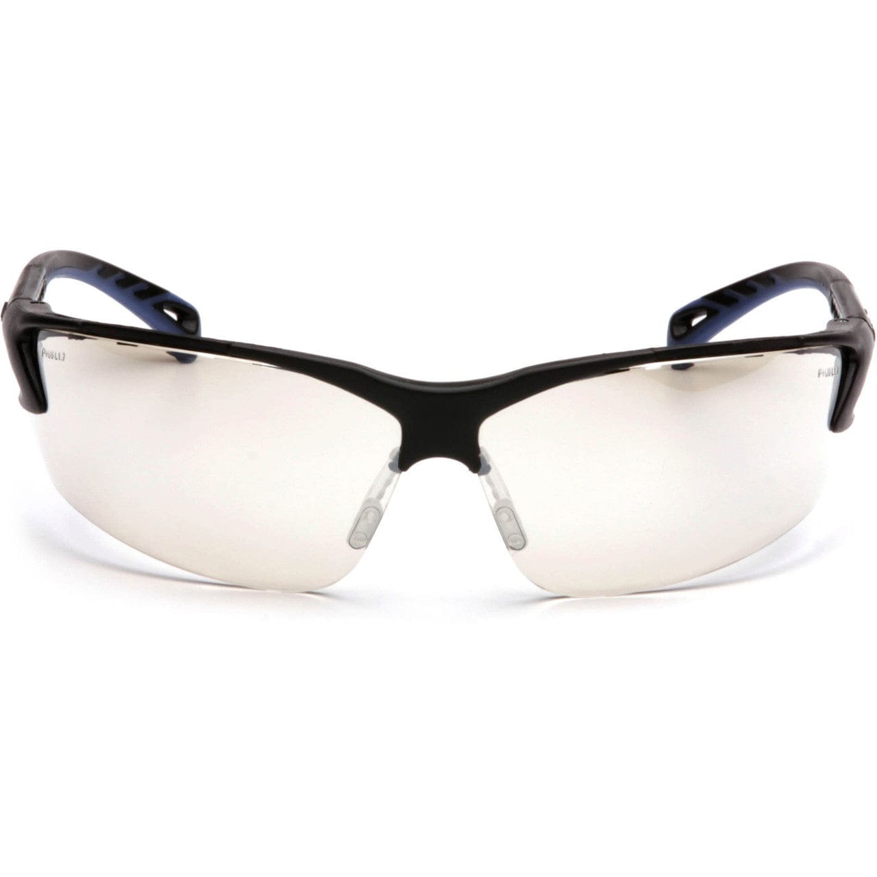 Pyramex Venture 3 Safety Glasses with Black Frame and Indoor/Outdoor Lens SB5780D Front View