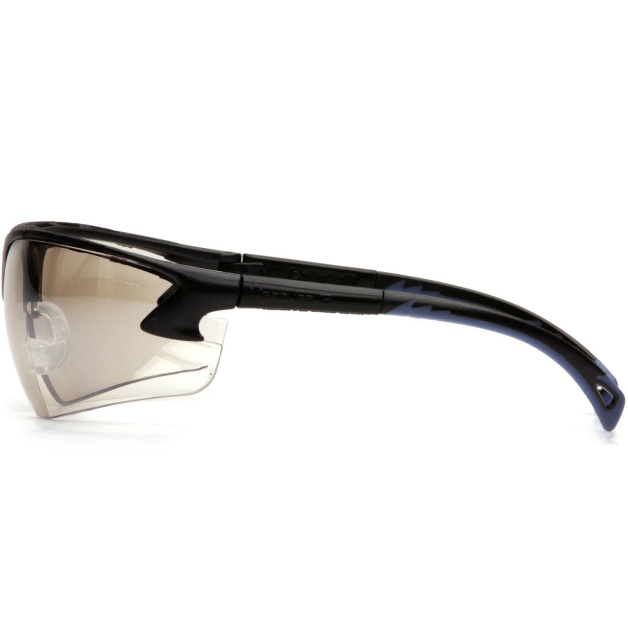 Pyramex Venture 3 Safety Glasses with Black Frame and Indoor/Outdoor Lens SB5780D Side View