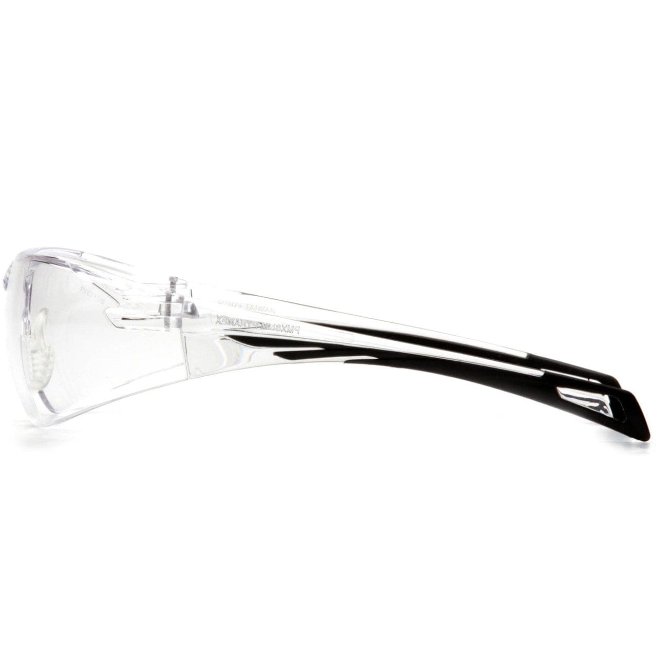 Pyramex PMXSlim SB7110S Safety Glasses with Black Temples and Clear Lens Side View