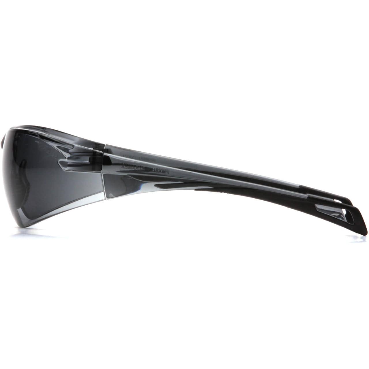 Pyramex PMXSlim Safety Glasses with Black Temples and Gray Anti-Fog Lens SB7120ST Side View
