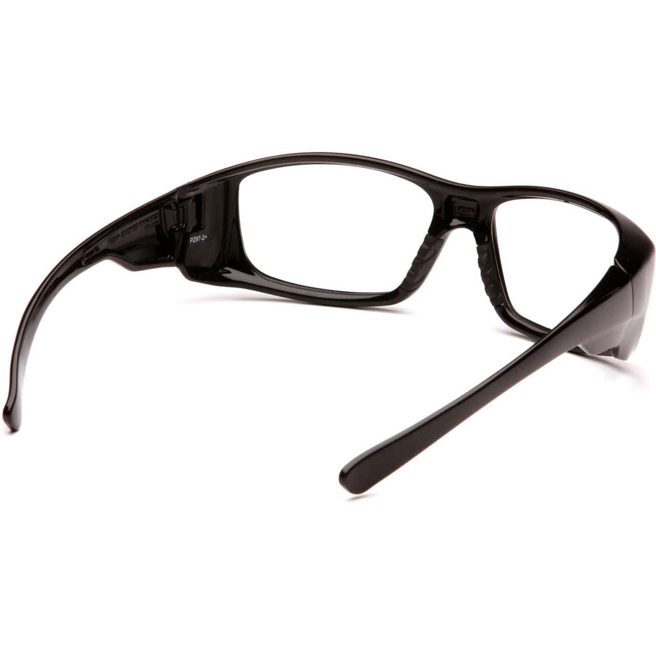 Pyramex Emerge Safety Glasses with Black Frame and Clear Full Magnifying Lens SB7910D Inside View