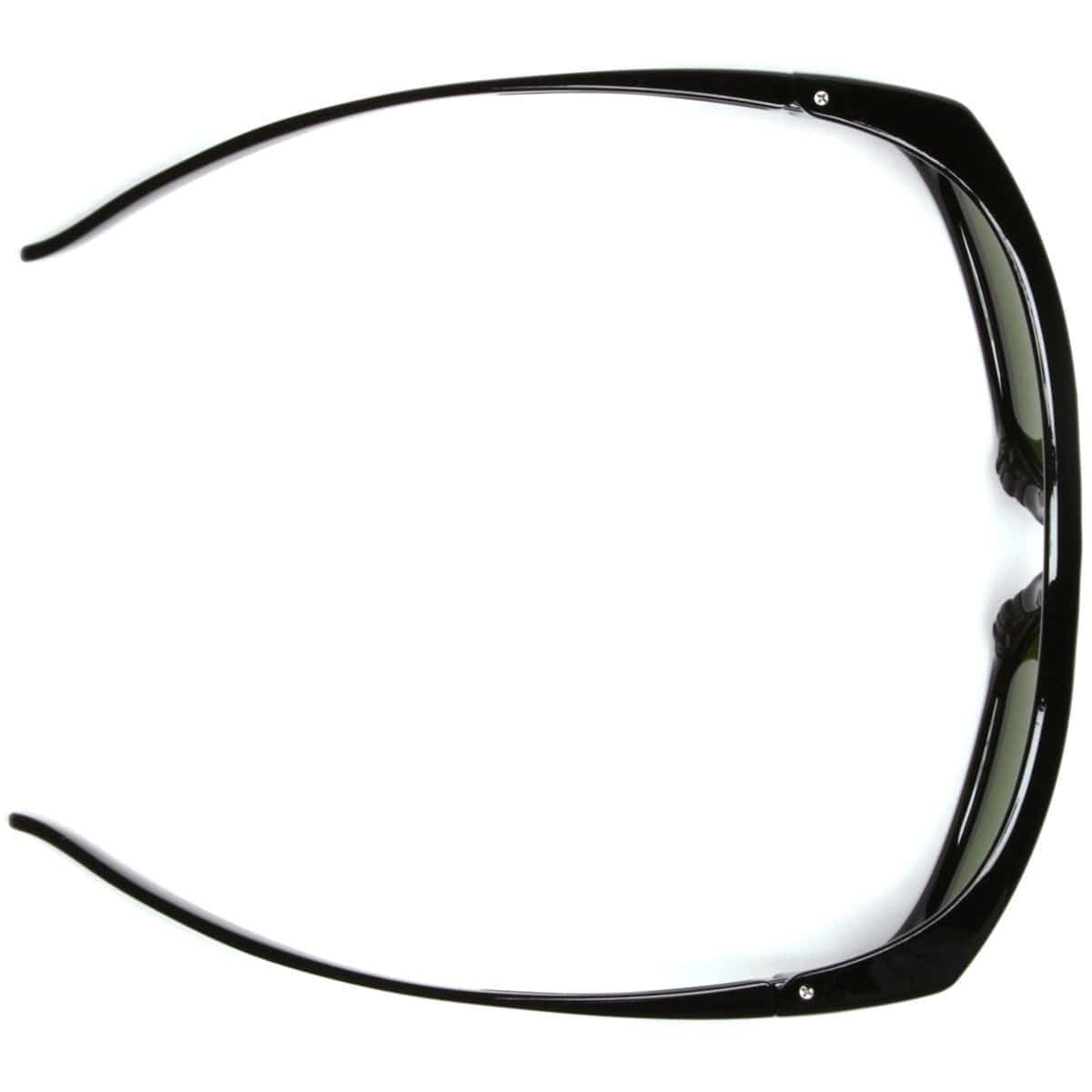 Pyramex Emerge Safety Glasses Black Frame IR Shade 3.0 Lens SB7960SF Top
