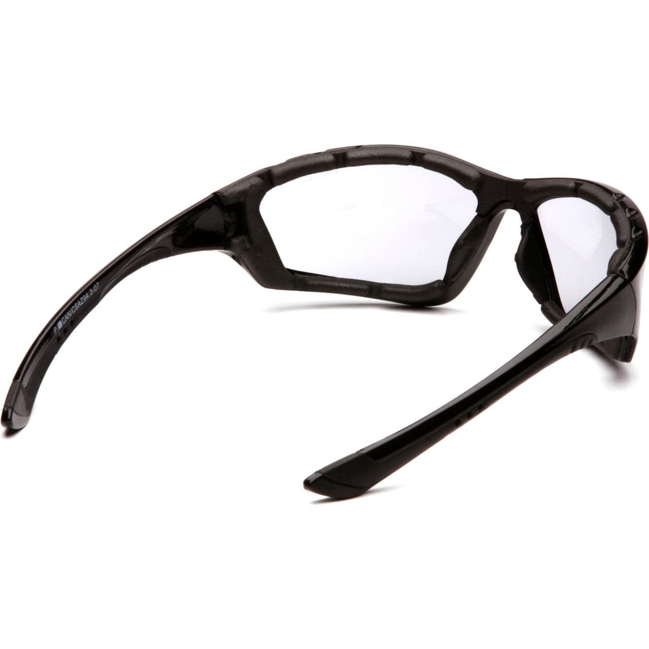Pyramex Accurist Safety Glasses with Black Frame and Light Gray Anti-Fog Lens SB8725DTP Inside View