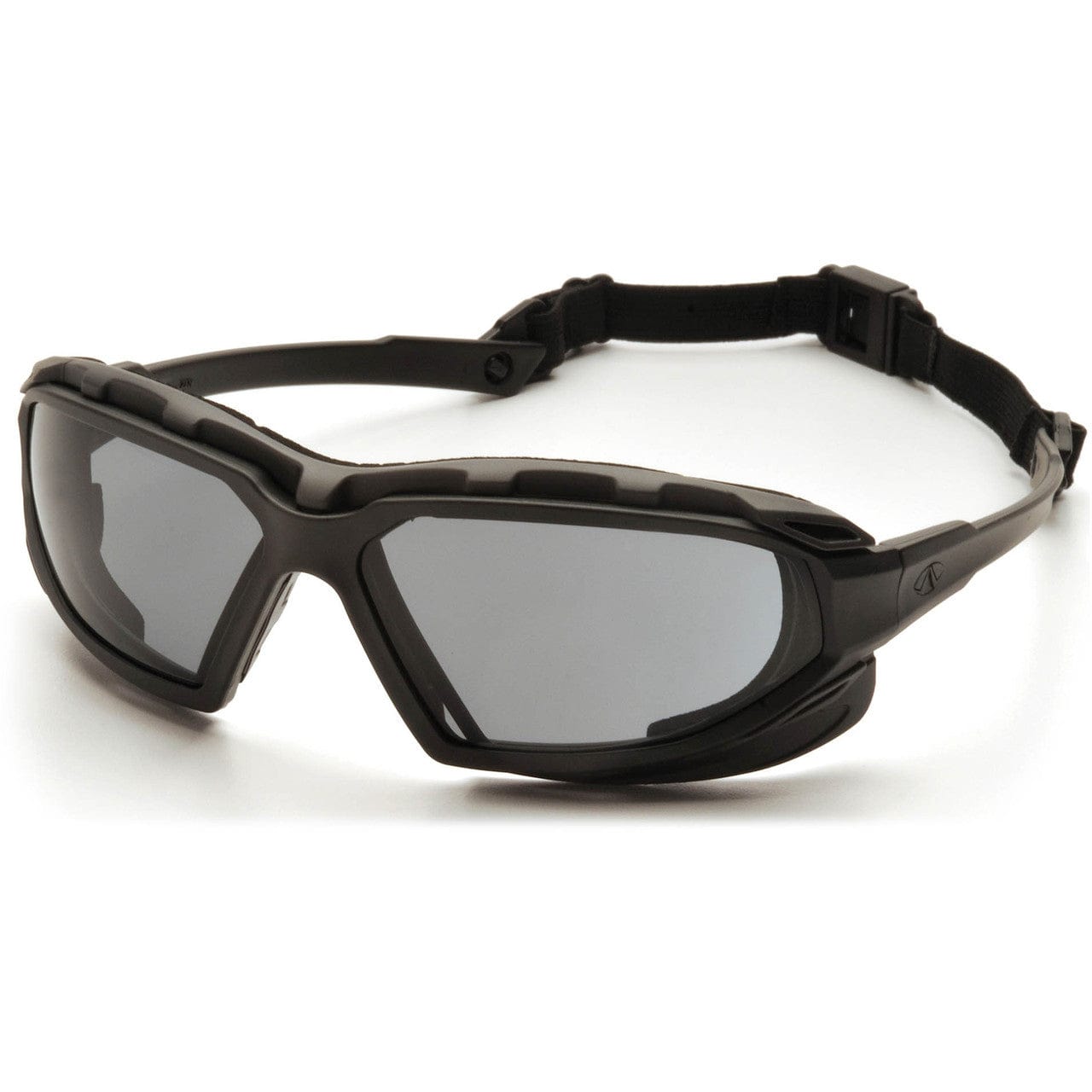 Pyramex Highlander Plus Safety Glasses Black Foam-Lined Frame Gray Anti-Fog Lens SBG5020DT