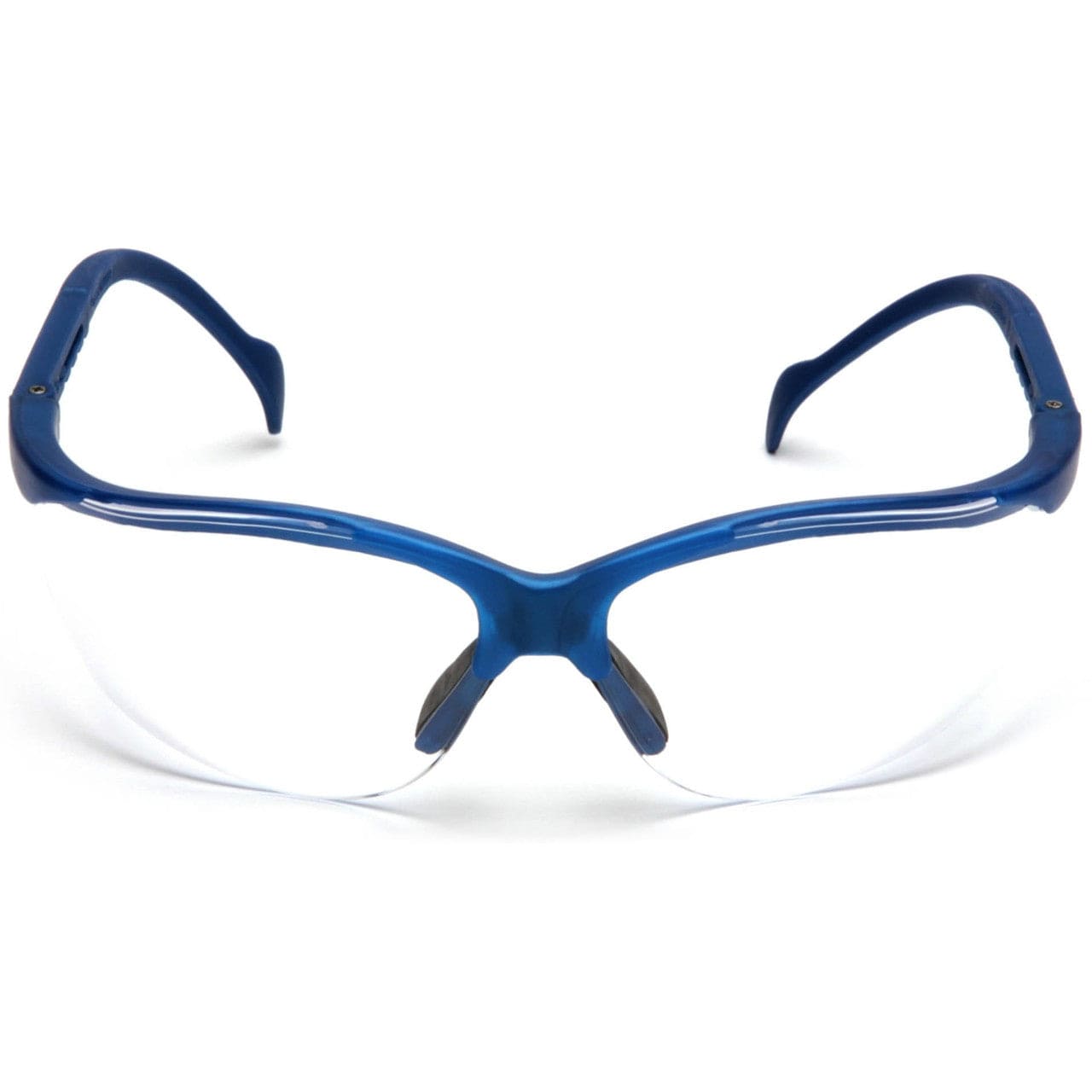Pyramex Venture 2 Safety Glasses Metallic Blue Frame Clear Lens SMB1810S Front View