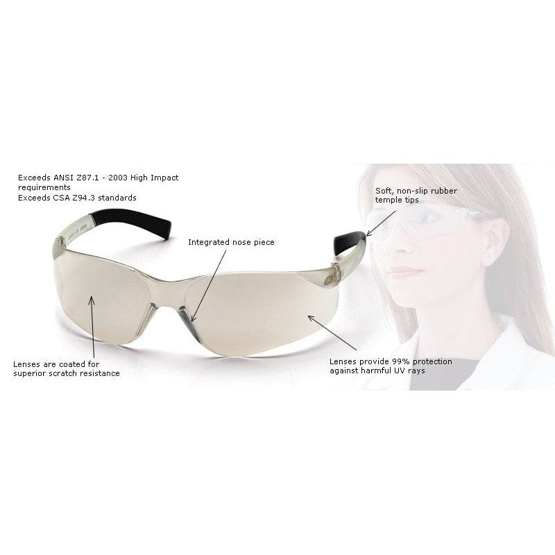 Pyramex Mini Ztek Safety Glasses with Clear Lens Key Features
