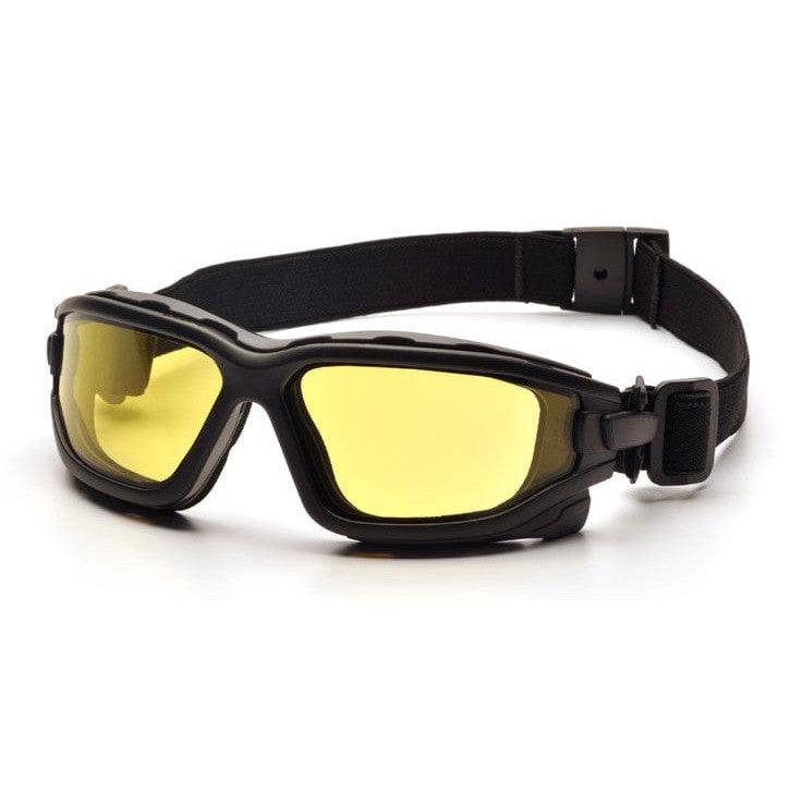 Pyramex I-Force Safety Goggle/Glasses with Black Frame and Amber Anti-Fog Lenses SB7030SDT