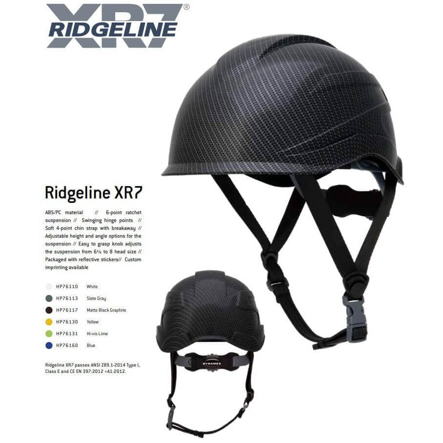 Pyramex Ridgeline XR7 Cap Style Hard Hat Features Page 1