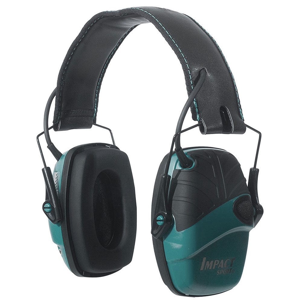 Impact Sport Sound Amplification Electronic Earmuff, Teal - R-02521 Front View