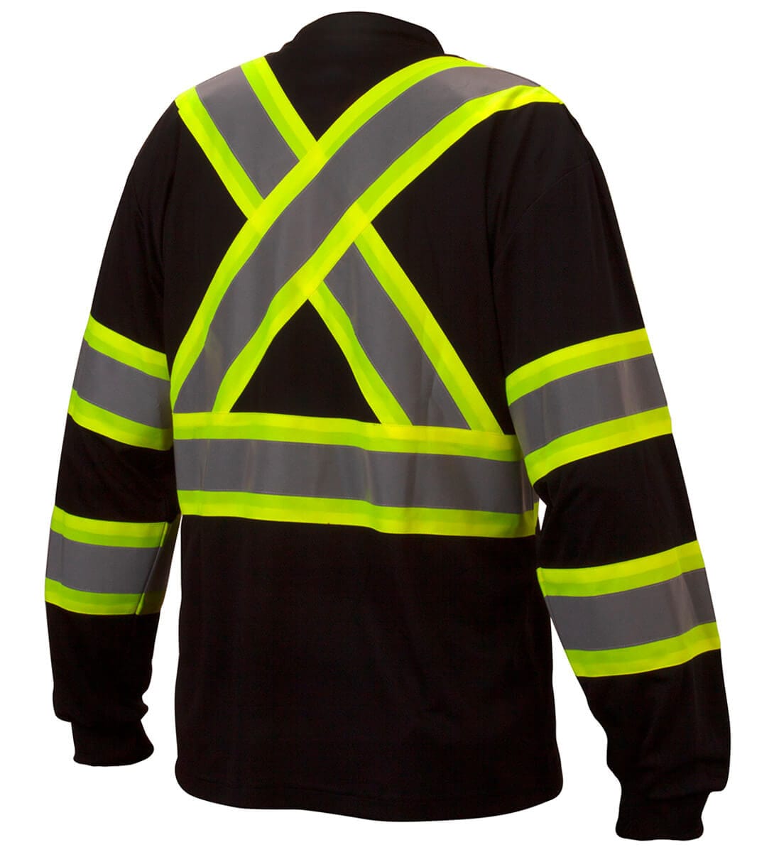 Pyramex RCLTS31 Type 0 Class 1 Black Hi-Vis Long Sleeve Safety T-Shirt - Back