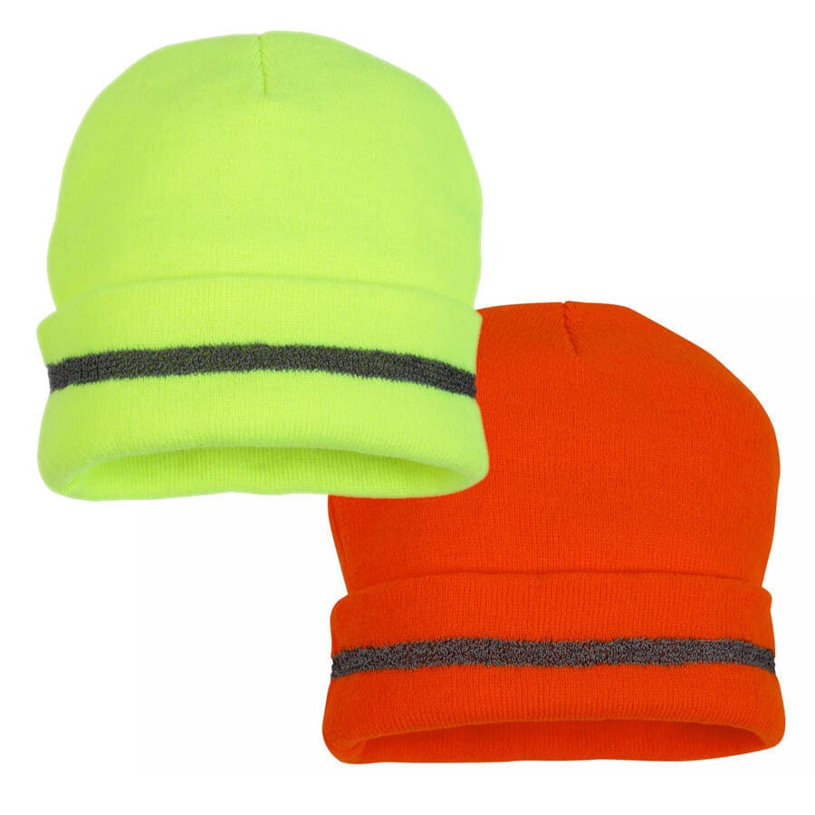 Pyramex Lumen-X Hi-Viz Knit Cap with Reflective Stripe