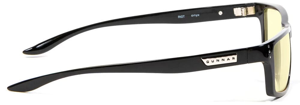 Gunnar Riot Computer Glasses with Onyx Frame and Amber Lens - Side