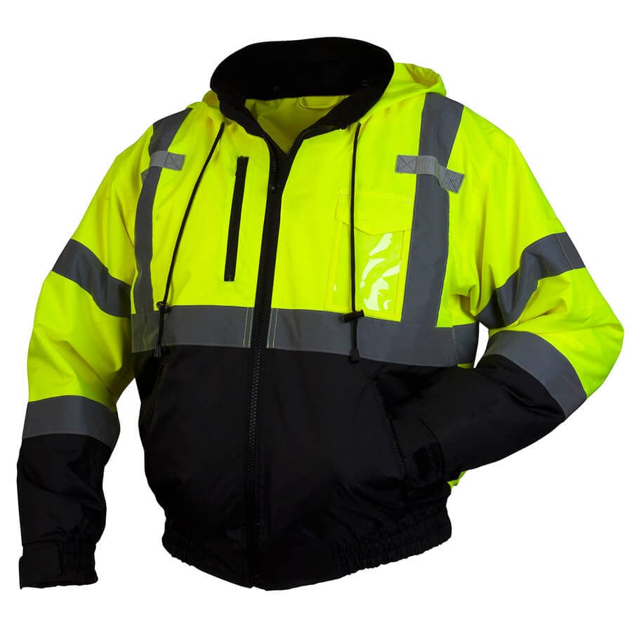 Pyramex Lumen-X RJ31 Class 3 Hi-Viz Lime Safety Jacket with Zip-out Liner