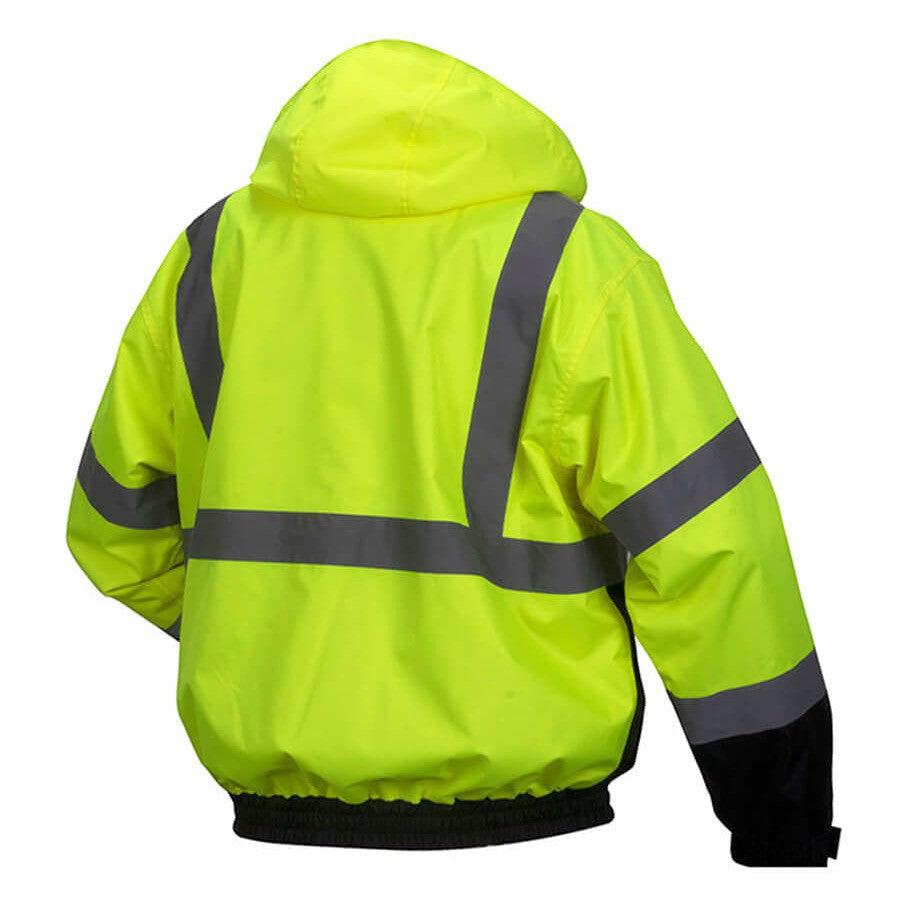 Pyramex RJ31 Type R Class 3 Heated Safety Jacket With Removable Fleece Liner RJ3110H - Back View