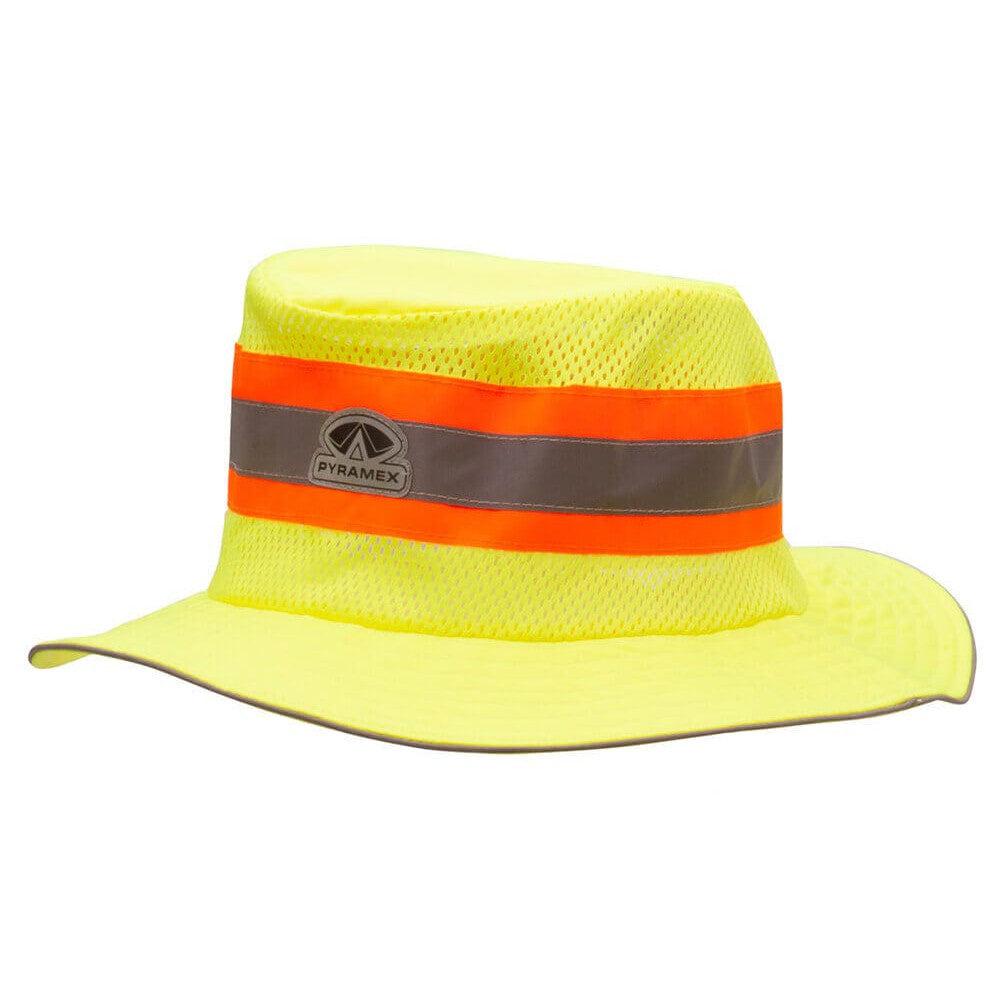 Pyramex RRH10 Cooling Ranger Hat, Hi-Vis Lime - Close Up