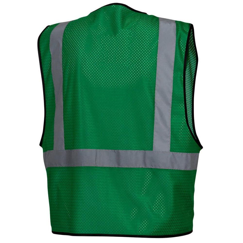 Pyramex RV1235 Non-ANSI Mesh Safety Vest - Green - Back