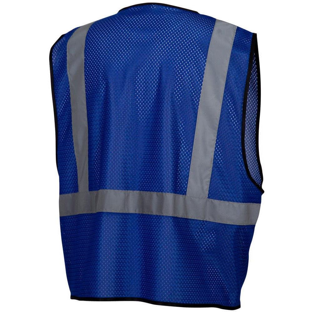 Pyramex RV1265 Non-ANSI Mesh Safety Vest - Blue - Back