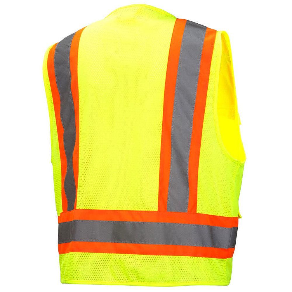 Pyramex RVZ24 Class 2 Hi-Viz Safety Vest, Lime Back