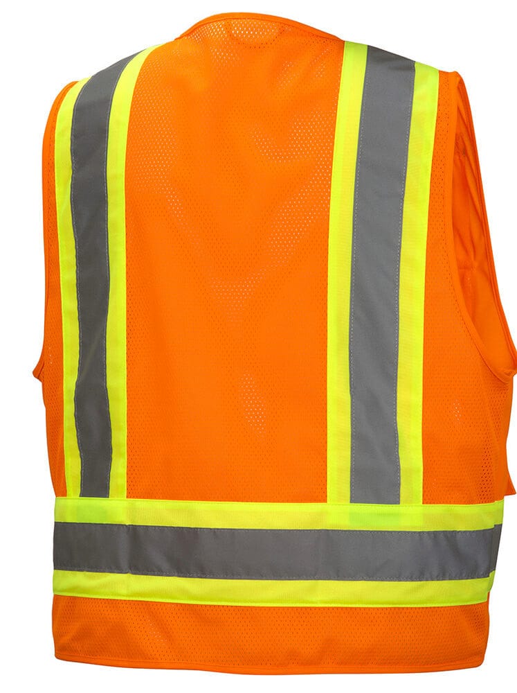 Pyramex RVZ24 Class 2 Hi-Viz Safety Vest, Orange Back