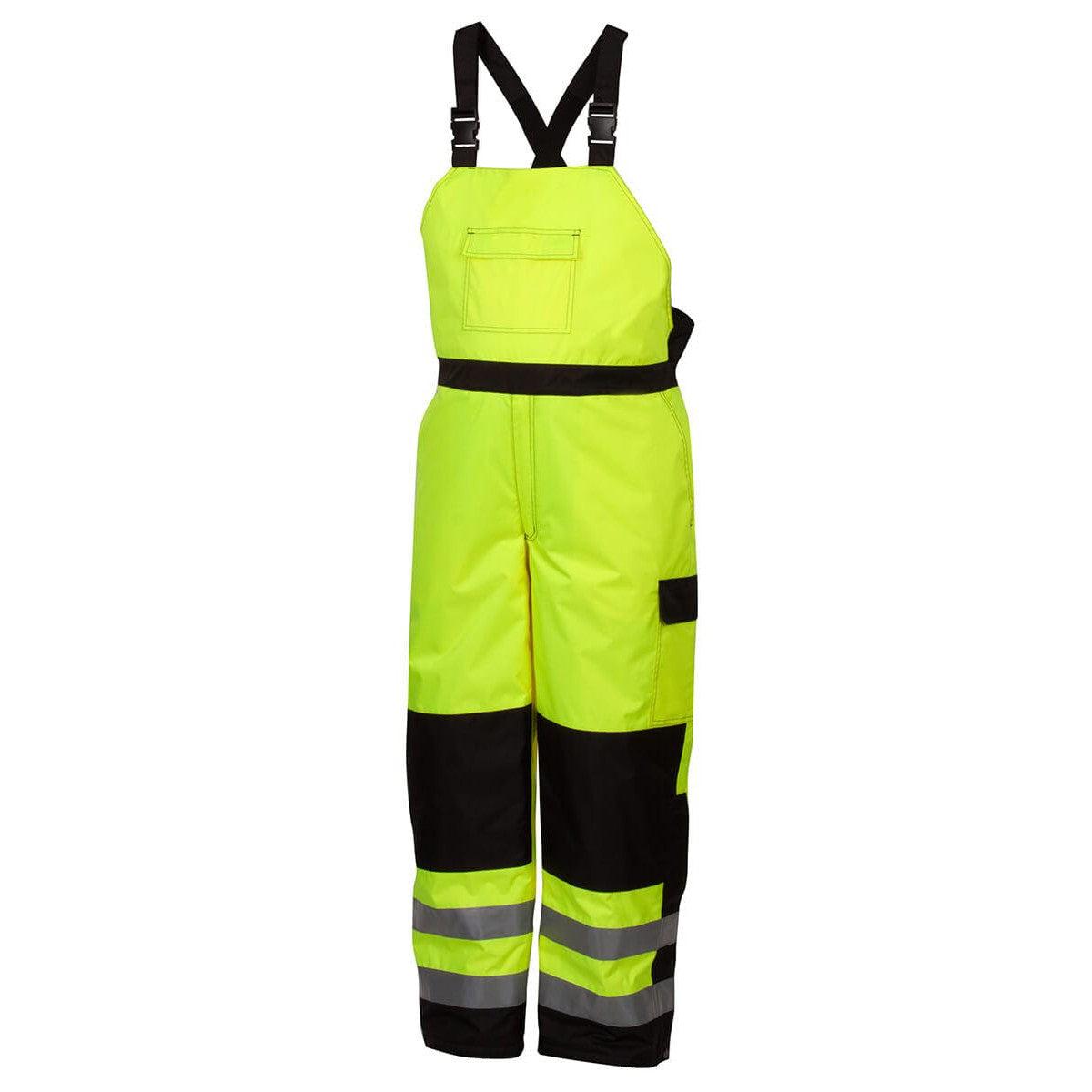 Pyramex RWB4610 Hi-Vis Lime Winter Bib - Front