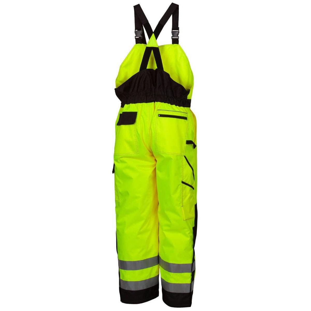 Pyramex RWB4610 Hi-Vis Lime Winter Bib - Back