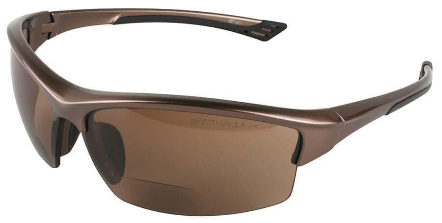 Elvex Sonoma RX-350 Bifocal Safety Glasses with Brown Lens