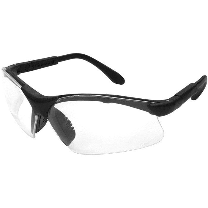 Radians Revelation Safety Glasses with Black Frame and Clear Anti-Fog Lens