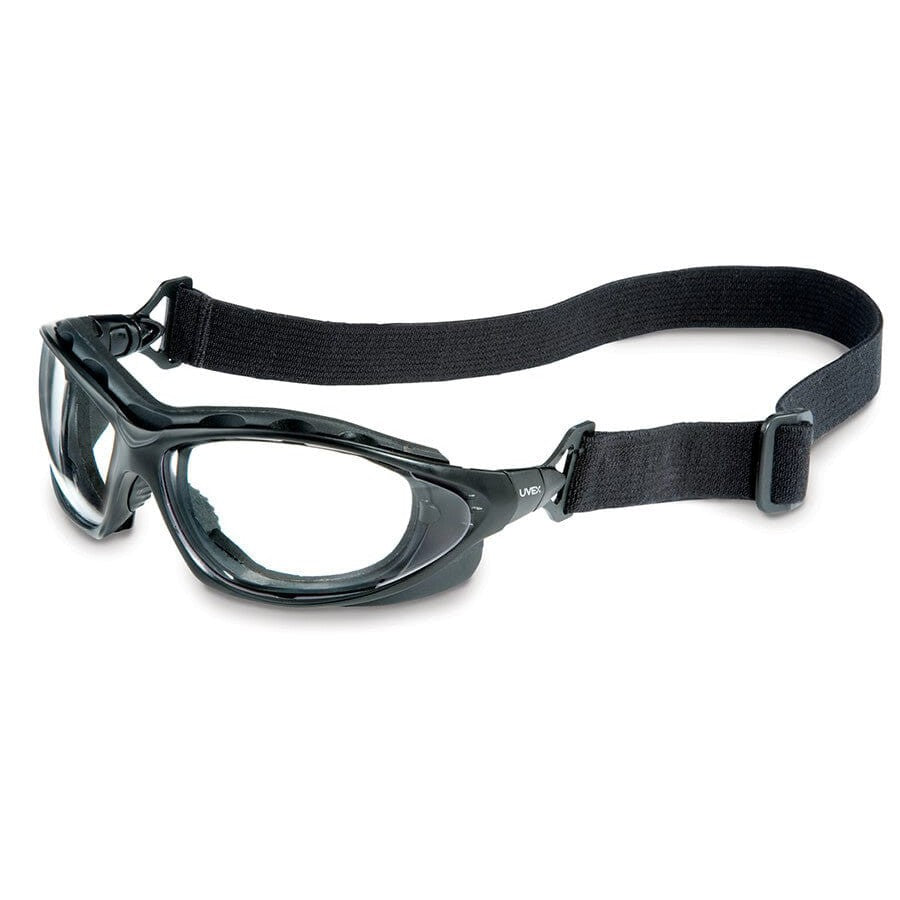 Uvex Seismic Bifocal Safety Glasses/Goggles with Black Frame and Clear Anti-Fog Lens with Strap