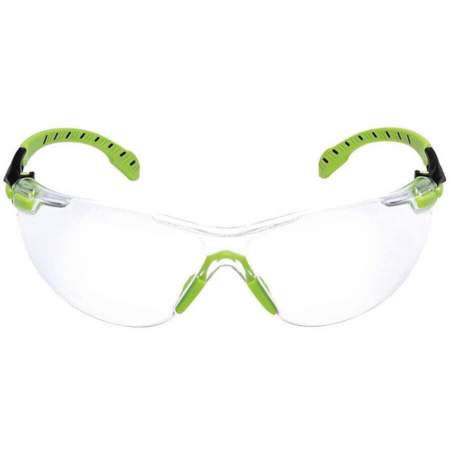 3M Solus Safety Glasses with Clear Anti-Fog Lens, Temples, Foam & Strap S1201SGAF-KT - Front View